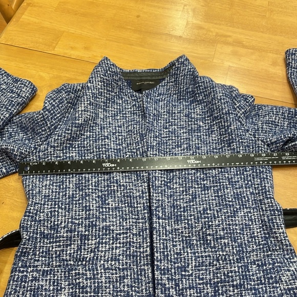 Banana Republic Blue and White Tweed Jacket Size 10 - Picture 12 of 16